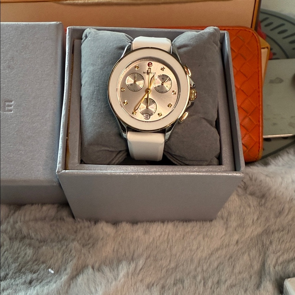Michele Silver and Gold Watch